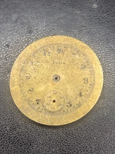 Elgin Watch Face Dial Part Repair Watchmaker Gold Black Number Circle 25mm Wrist - Picture 1 of 4