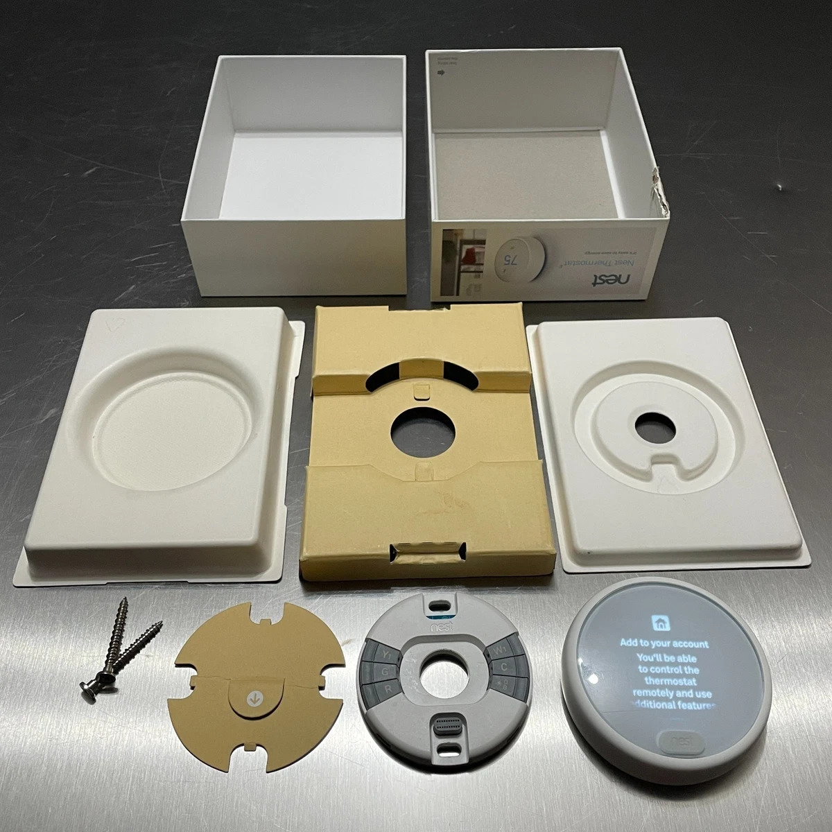 No Base Plate - Google Nest Thermostat E Pro Edition White Model T4001ES A0063 813917020609