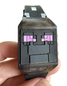 Minecraft LCD Black Watch w/ Flashing Lights Works -w - Picture 1 of 8