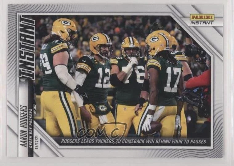 2021 Panini Instant NFL /135 Aaron Rodgers #140 - Image 1 of 2