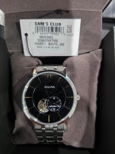 Bulova Herren Automatik Edelstahl Silber Uhr 42MM 96A305 - Bild 1 von 2