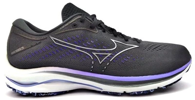 Zapatos para correr Mizuno Wave Rider 25 para mujer con cordones gris púrpura blanco talla 11 Foto 1 de 4