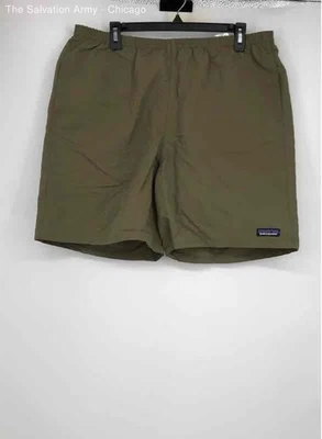 Patagonia Mens Olive Green Flat Front Pockets Baggies Longs Casual Shorts Size L - Image 1 of 4