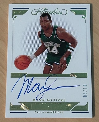 2020-21 Panini Flawless Mark Aguirre Distinguished Gold Auto /10! Mavericks - Image 1 of 2