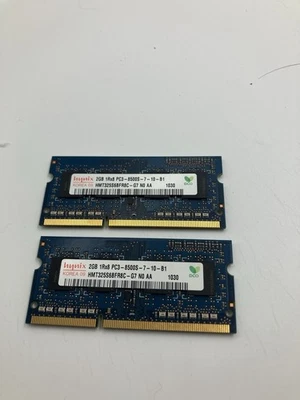 SK Hynix 4GB (2X2GB) 1Rx8 PC3-8500S Laptop Memory RAM - Image 1 of 3