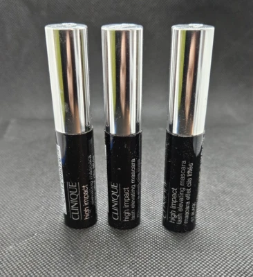 Máscara Elevadora de Pestañas Clinique Alto Impacto 01 NEGRO .13z Tamaño de Viaje (LOTE DE 3) Foto 1 de 2