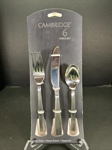 Cambridge Silversmiths Paulina Flatware Satin Finish 6-Piece Set NIP - Picture 1 of 11