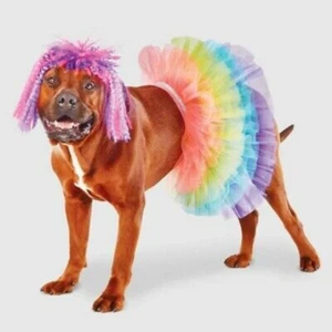 Hyde and Eek Boutique Pet 80s Pop Star Set Costume Tutu & Headpiece Size XL - Picture 1 of 2
