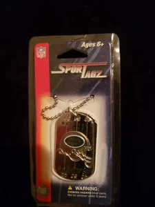 Vintage NEW YORK JETS Dog Tag Necklace Metal Sport Tagz Necklace New in Package - Picture 1 of 2