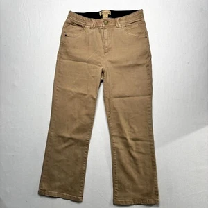 Democracy AB Technology Jeans Women 10 Brown Denim Mid-Rise Straight Leg Zip Fly - Picture 1 of 8
