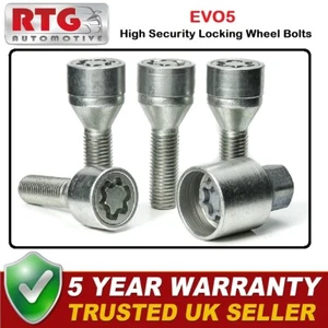 4x EVO5 Locking Wheel Bolts For Audi 200 1982-1990 (Alloy Wheels) Silver - Picture 1 of 1