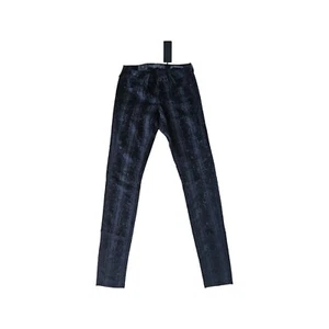 BNWT Women's GUESS Los Angeles Low Rise Black Snake Skin Print Slim Fit Trousers - Picture 1 of 11