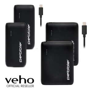 BANQUE D'ALIMENTATION PORTABLE VEHO PEBBLE PZ-5 5 000 MAH | PZ-10 10 000 MMAH - NOIR - Photo 1 sur 30