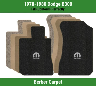 Alfombrillas de primera fila Lloyd Berber para Dodge B300 1978-1980 con logotipo M-Mopar negro Foto 1 de 4