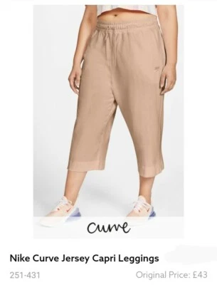 Nike Curve Jersey Capri Leggings Ladies Size: 12-14 - Image 1 of 4