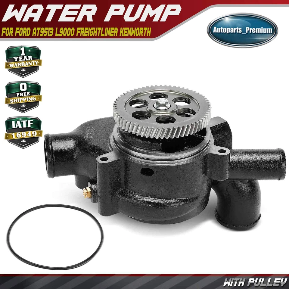 Engine Water Pump for Ford AT9513 96-98 L9000 Freightliner FLB Kenworth Diesel - Image 1 of 4