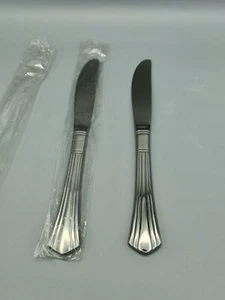 Libbey Stainless Steel Dinner Knife ×2 Scalloped #243 Replacement Flatware - NEW - Picture 1 of 6