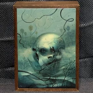 Kevin W. Peterson "unknown" 5x7" framed original painting, See Notes - Picture 1 of 2
