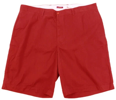 Nuevos Pantalones Cortos Para Hombre Club Room Rojo Frente Plano Informales Algodón Sarga 36 Foto 1 de 2
