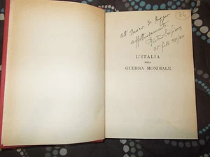 L'ITALIA NELLA GUERRA MONDIALE DI PIETRO SCIPIONE VALLECCHI 1930 AUTOGRAFATO - Picture 1 of 1