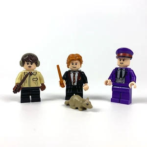 Lego Harry Potter 3 Minifigures School Robe Ron Rat Neville Longbottom Stan - Picture 1 of 6