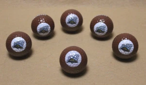 Jacksonville JAGUARS Football Logo Brown Golf Ball - Set of 6 Golf Balls - Picture 1 of 4