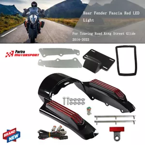 Guardabarros trasero fascia luz LED roja para Touring Road King Street Glide 2014-2022 - Imagen 1 de 14