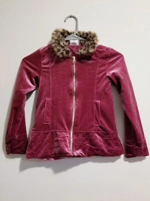 Little Lass Girls Velour Dress Jacket Size 6X Pink. EUC. - Image 1 of 4