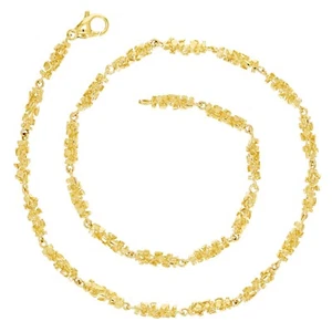 Collar de eslabón pepita hecho a mano de oro amarillo de 10 K 22" 5 mm 36,5 gramos - Imagen 1 de 4