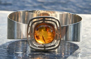 SILBERARMBAND 925 Silber Modernist Brutalist TEKA Theodor Klotz BRACELET Spange - Bild 1 von 8