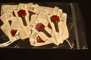 Lot of 30 AXXESS + RED ColorPlus #67 KEY BLANKS. Nickel plated Brass. - Picture 1 of 2