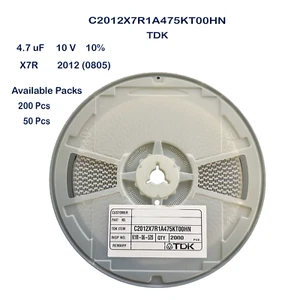 C2012X7R1A475KT00HN TDK Ceramic Capacitor SMD 4.7uF 10V X7R 2012 0805 10% - Picture 1 of 2