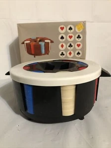 Vtg ARRCO 2031 VC Revolving 200 Poker Chips Rack. Original Box. Red White Blue - Picture 1 of 6