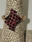 Crystal Cluster Lab Created Ruby Ring Size 6