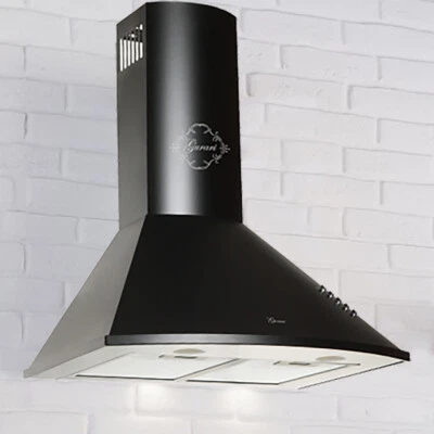 Gurari EDLE Dunstabzugshaube 60cm 1000m³/h Wandhaube Abzugshaube Schwarz WOW