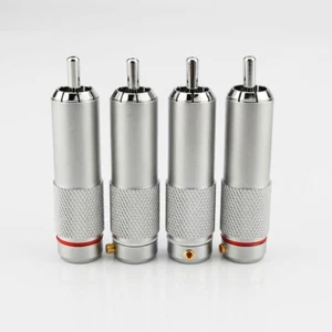 4pz Spina RCA Rodiata per Hifi Cavo Audio Analogico Connettore Phono RCA - Foto 1 di 10