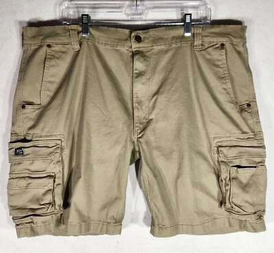 钥匙服装工装短裤男式 42 米色卡其色口袋户外工作服远足 — 第 1/4 张图片