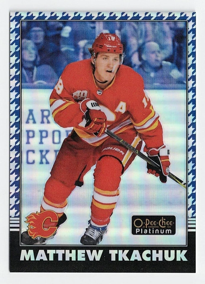 2020-21 O-Pee-Chee OPC Platinum Retro Purple Houndstooth Matthew Tkachuk 04/15 - Image 1 of 1