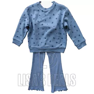 Member's Mark Girl's 2-Piece Long-Sleeve Shirt Jogger Playwear Set Blue 5T - Picture 1 of 1