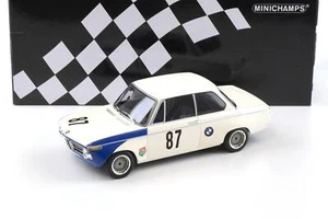 1:18 Minichamps BMW 2002 tiK Hubert Hahne GP Grand Prix Brno 1969 #87 bianco - Foto 1 di 4