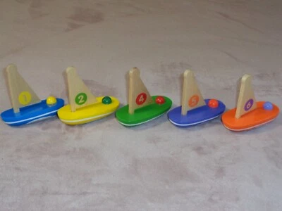 Schwimmende Holzschiffchen neu ! - Bild 1 von 4