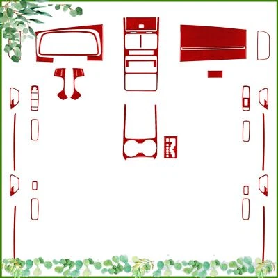 40Pcs Red Carbon Fiber Full Interior Kit Cover Trim For Dodge Journey 2009-2010 Foto 1 de 4