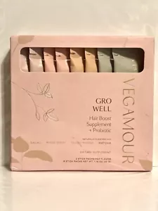 Vegamour GRO WELL Hair Boost Supplement & Probiotic Sticks Pack NIB C - Picture 1 of 2