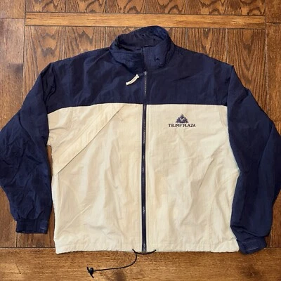 Chaqueta De Colección Trump Plaza Para Hombre Talla Grande Azul Marino Beige Bombardero Estilo Vantage Foto 1 de 4