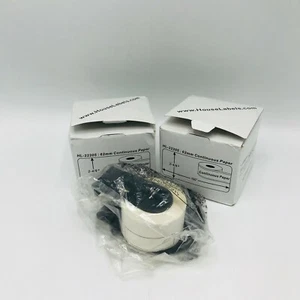 2 rollos continuos de 62 mm compatibles con DK2205 y 1 rollo de dirección estándar - Imagen 1 de 6