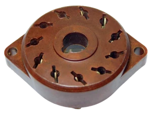 Socket for tube NIXIE LC-516 DOLAM or IN-1 rus - BROWN [NOS] - Picture 1 of 7