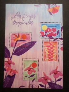 FRANCE 2024 BLOC timbres FLEURS TROPICALES FLORE neuf** MNH FLOWERS - Photo 1/1
