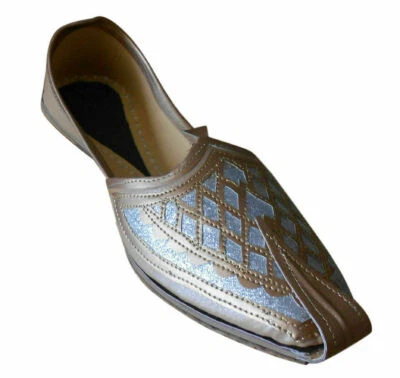 Men Shoes Leather Size US 7-10 Handmade Indian Khussa Mojaries Jutties Flats - Image 1 of 4