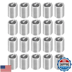 uxcell 100Pcs Helical Threaded Inserts, M8x1.25x2.5D 304 Stainless Steel Thre - Picture 1 of 5