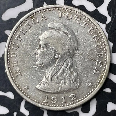 Lote de 1 rupia India portuguesa 1912 #JM8661 ¡plata! ¡Escaso! Foto 1 de 2